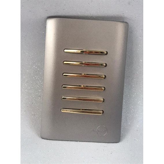 Conjunto Interruptor Sextuplo Simples Especial 4x2 - Aço Gold